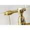 Kingston Brass Bridge Kitchen Faucet with Brass Sprayer, Brushed Brass KS1277TALBS - alternate 4